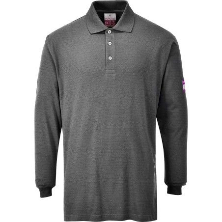 POLO MANCHES LONGUES MODAFLAME  Colour:Gris