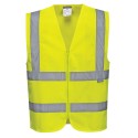 GILET HI-VIS AVEC ZIP  Colour:Jaune