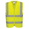 GILET HI-VIS AVEC ZIP  Colour:Jaune