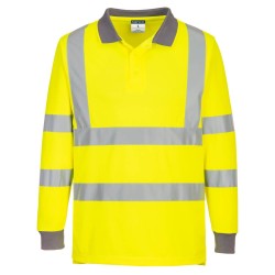 POLO ECO HAUTE VISIBILITÉ L/S (PACK DE 6)  Colour:Jaune