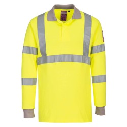 POLO MANCHES LONGUES FR ANTISTATIQUE ET HIVIS  Colour:Jaune