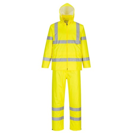 ENSEMBLE DE PLUIE ENROULABLE HAUTE VISIBILITÉ   Colour:Jaune