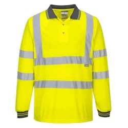 POLO HV MANCHES LONGUES   Colour:Jaune