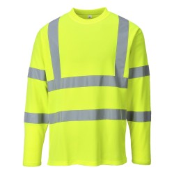 T-SHIRT HI-VIS MANCHES LONGUES  Colour:Jaune