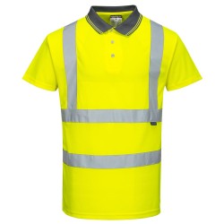 POLO HI-VIS MANCHES COURTES   Colour:Jaune