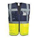 GILET EXECUTIVE PARIS HI-VIS BICOLORE   Colour:Jaune/Marine