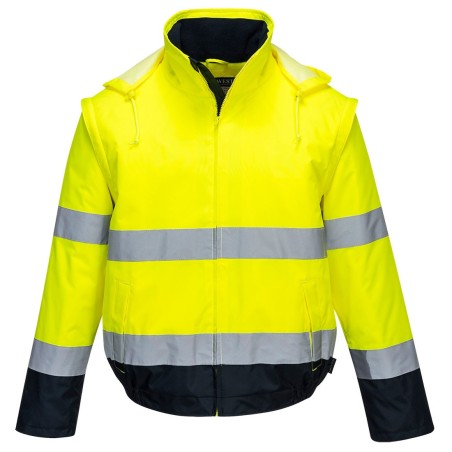 BLOUSON HV 2-EN-1 HV DOUBLÉ POLAIRE   Colour:Jaune/Marine