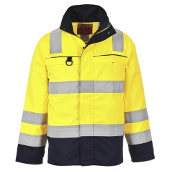 BLOUSON HAUTE-VISIBILITÉ MULTIRISQUES  Colour:Jaune/Marine