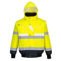 BLOUSON 3-EN-1 GLOWTEX   Colour:Jaune/Marine