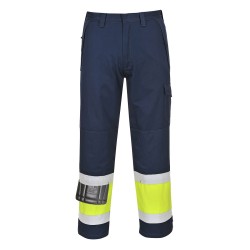 PANTALON HI-VIS MODAFLAME  Colour:Jaune/Marine