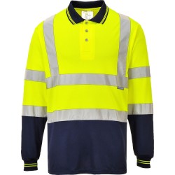 POLO BICOLORE MANCHES LONGUES  Colour:Jaune/Marine