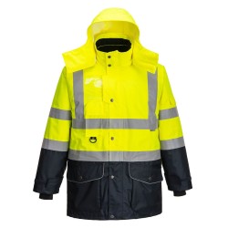 PARKA HAUTE-VISIBILITÉ 7-EN-1 TRAFFIC CONTRAST   Colour:Jaune/Marine