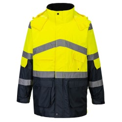 PARKA BICOLORE RESPIRANT HI-VIS  Colour:Jaune/Marine