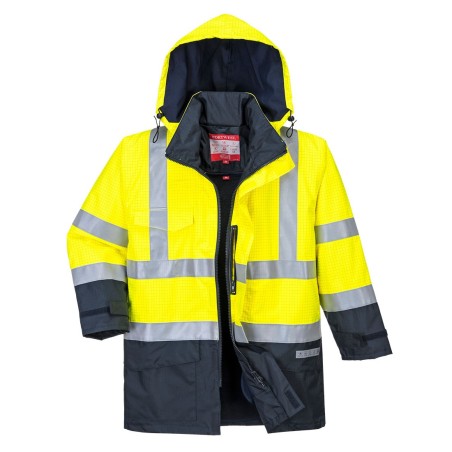 PARKA HV BIZFLAME RAIN MULTI-RISQUES  Colour:Jaune/Marine