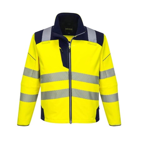 SOFTSHELL HAUTE-VISIBILITÉ PW3   Colour:Jaune/Marine