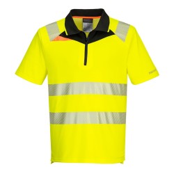 DX4 POLO HAUTE VISIBILITÉ MC  Colour:Jaune/Noir