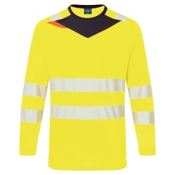 T-SHIRT DX4 HAUTE VISIBILITÉ ML  Colour:Jaune/Noir