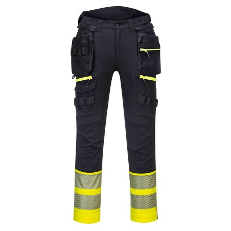 PANTALON POCHES FLOTTANTES DX4 HAUTE-VISIBILITÉ CLASSE 1  Colour:Jaune/Noir