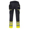 PANTALON POCHES FLOTTANTES DX4 HAUTE-VISIBILITÉ CLASSE 1  Colour:Jaune/Noir