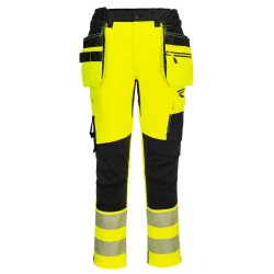 PANTALON DX4 HAUTE-VISIBILITÉ AVEC POCHES FLOTTANTES DÉMONTABLES  Colour:Jaune/Noir