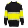 SWEAT-SHIRT PW3 MODAFLAME  HV CLASSE 1   Colour:Jaune/Noir