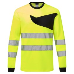 T-SHIRT HAUTE VISIBILITÉ MANCHES LONGUES PW2  Colour:Jaune/Noir