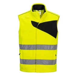 GILET SANS MANCHES POLAIRE HAUTE-VISIBILITÉ PW2  Colour:Jaune/Noir