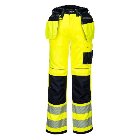 PANTALON PW3 STRETCH HOLSTER HAUTE-VISIBILITÉ  Colour:Jaune/Noir