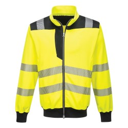 PW3 HI-VIS SWEATSHIRT ZIPPÉ  Colour:Jaune/Noir