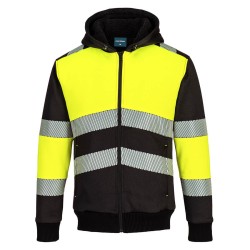 SWEAT À CAPUCHE D'HIVER ZIPPÉ PW3 CLASS 1  Colour:Jaune/Noir