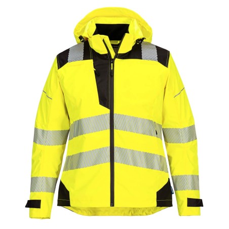 VESTE DE PLUIE HAUTE VISIBILITÉ PW3 POUR FEMME  Colour:Jaune/Noir