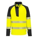 PW3 HI-VIS SWEATSHIRT ZIPPÉ  Colour:Jaune/Noir