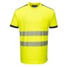 T-SHIRT HV PW3  Colour:Jaune/Noir