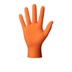 Gants Nitrile orange haute...