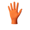 Gants Nitrile orange haute résistance texturés - Boite de 50