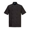 VESTE CUISINE KENT MANCHES COURTES  Colour:Noir