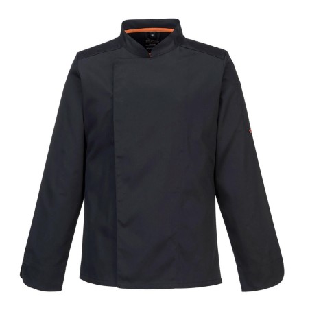 VESTE DE CUISINE MANCHES LONGUES STRETCH MESH AIR PRO  Colour:Noir