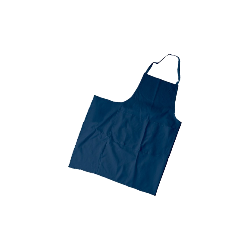 Tablier poly/coton bleu sans poche valet Malte 95x102 cm