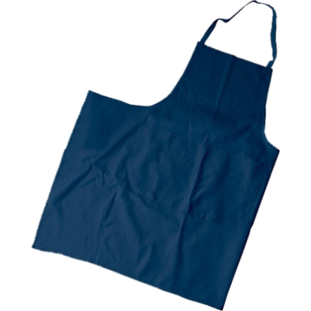 Tablier poly/coton bleu sans poche valet Malte 95x102 cm