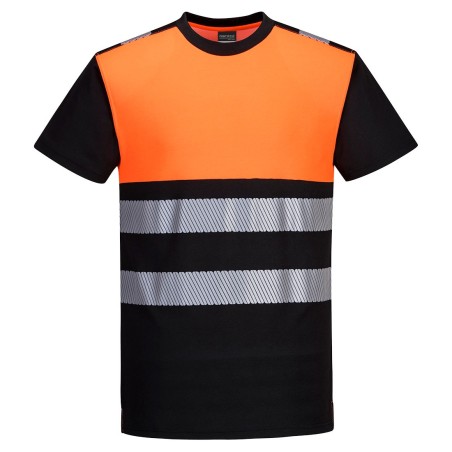 T-SHIRT PW3 HAUTE VISIBILITÉ CLASSE 1  Colour:Noir/Orange