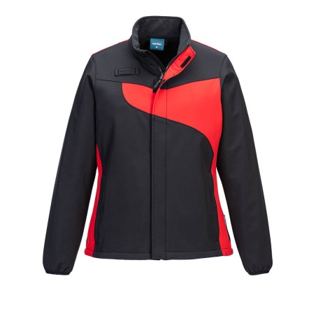 PW2 SOFTSHELL POUR FEMMES (2L)  Colour:Noir/Rouge