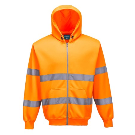 SWEAT ZIP HIVIS À CAPUCHE  Colour:Orange