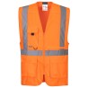 GILET EXECUTIVE HAUTE VISIBILITÉ AVEC POCHE POUR TABLETTE  Colour:Orange