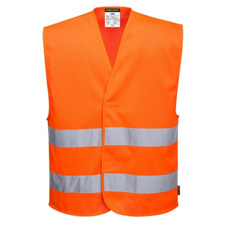 GILET 2 BANDES HI-VIS MESHAIR  Colour:Orange