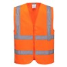 GILET HI-VIS AVEC ZIP  Colour:Orange