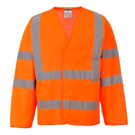 GILET 2 BANDES & BAUDRIER MANCHES LONGUES   Colour:Orange