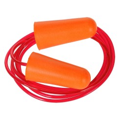 BOUCHON ANTI-BRUIT EN MOUSSE PU AVEC CORDON (200 PAIRES) Colour:Orange