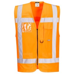 GILET MULTIPOCHES HAUTE-VISIBILITÉ RWS   Colour:Orange