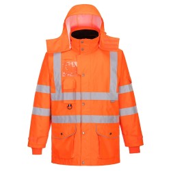 PARKA HI-VIS 7-EN-1   Colour:Orange