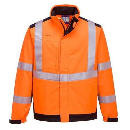 VESTE SOFTSHELL MODAFLAME MULTI NORME ARC ÉLECTRIQUE  Colour:Orange/Marine